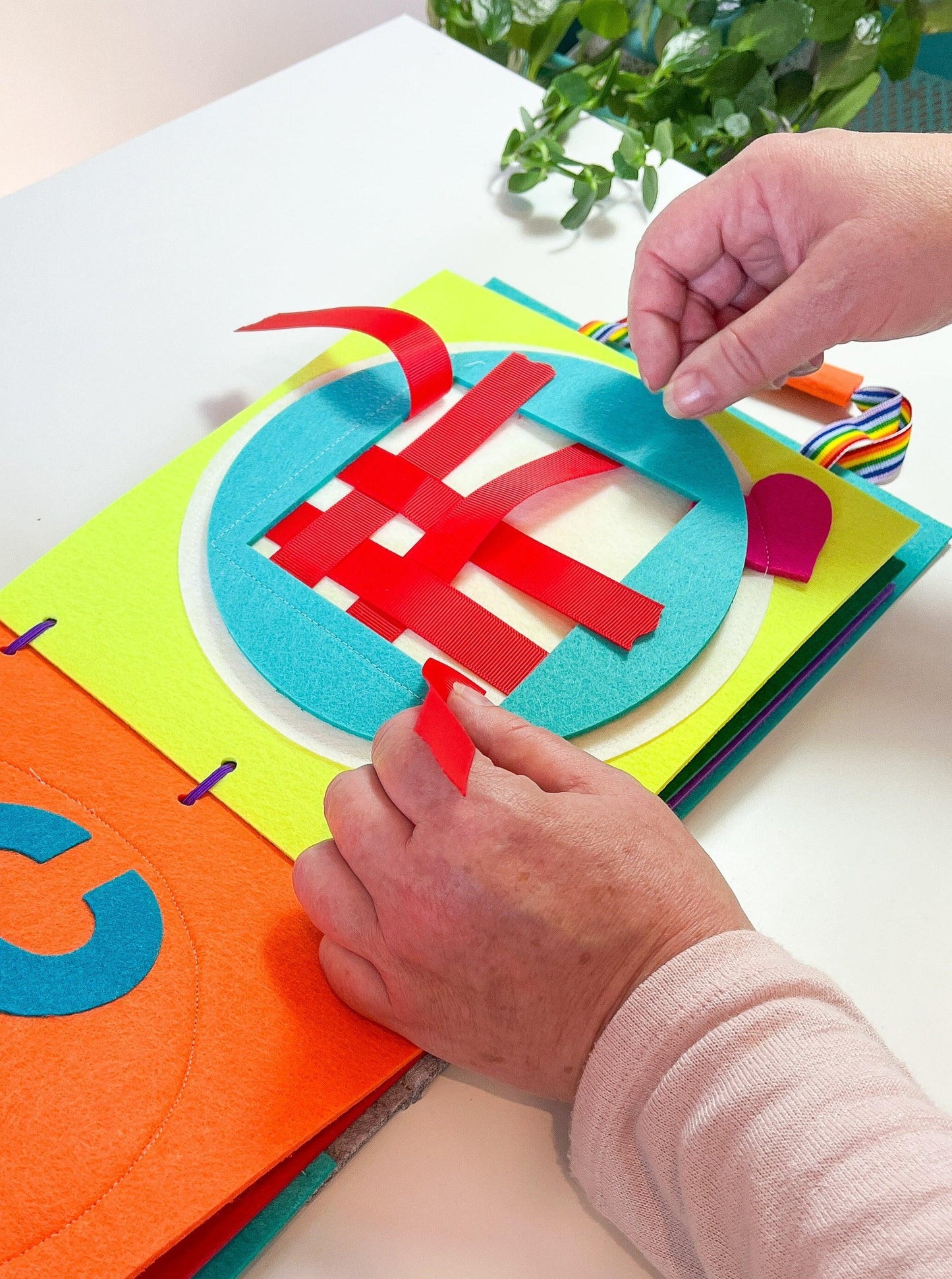 quiet book weaving page