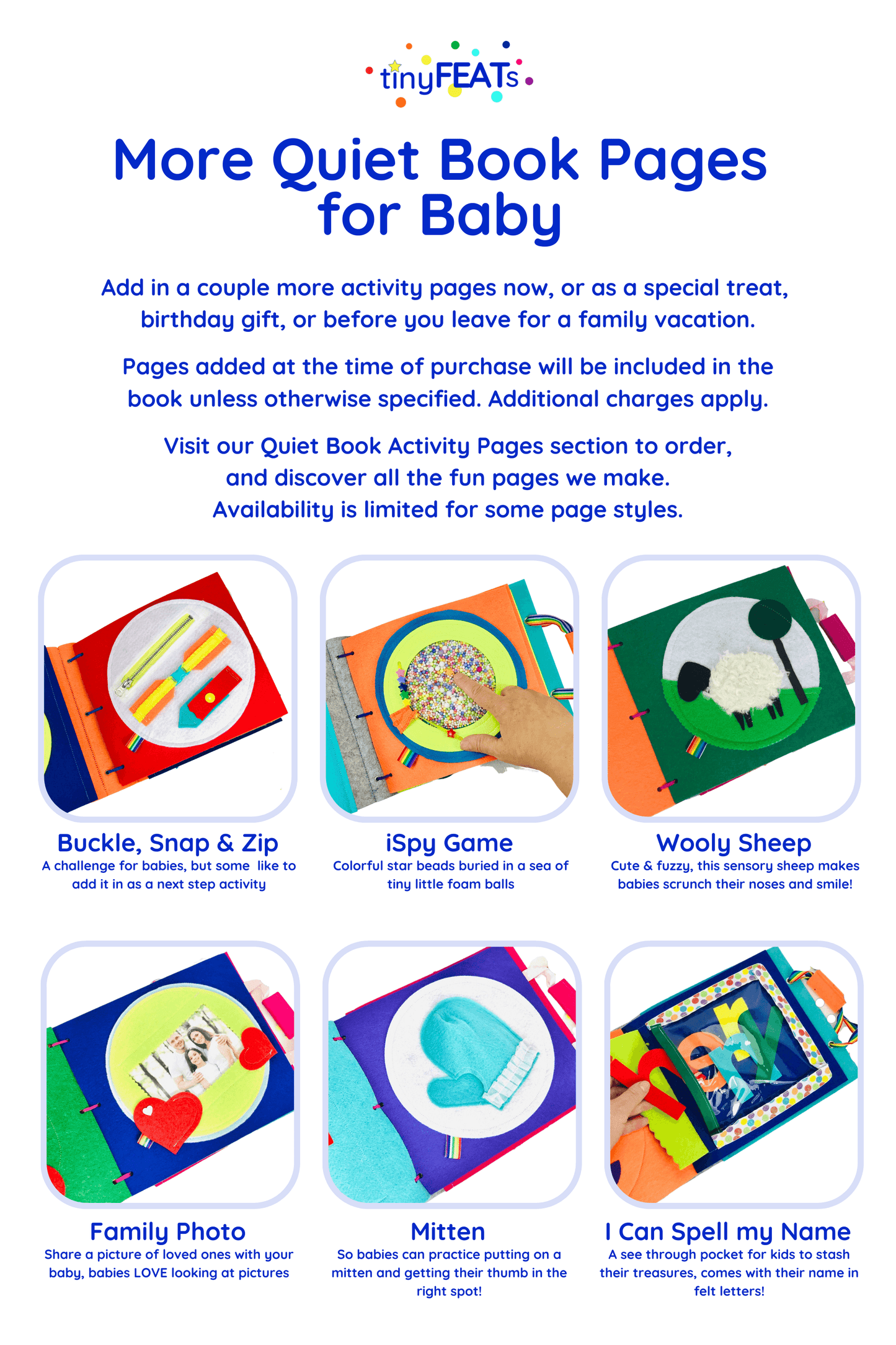 Baby quiet book pages