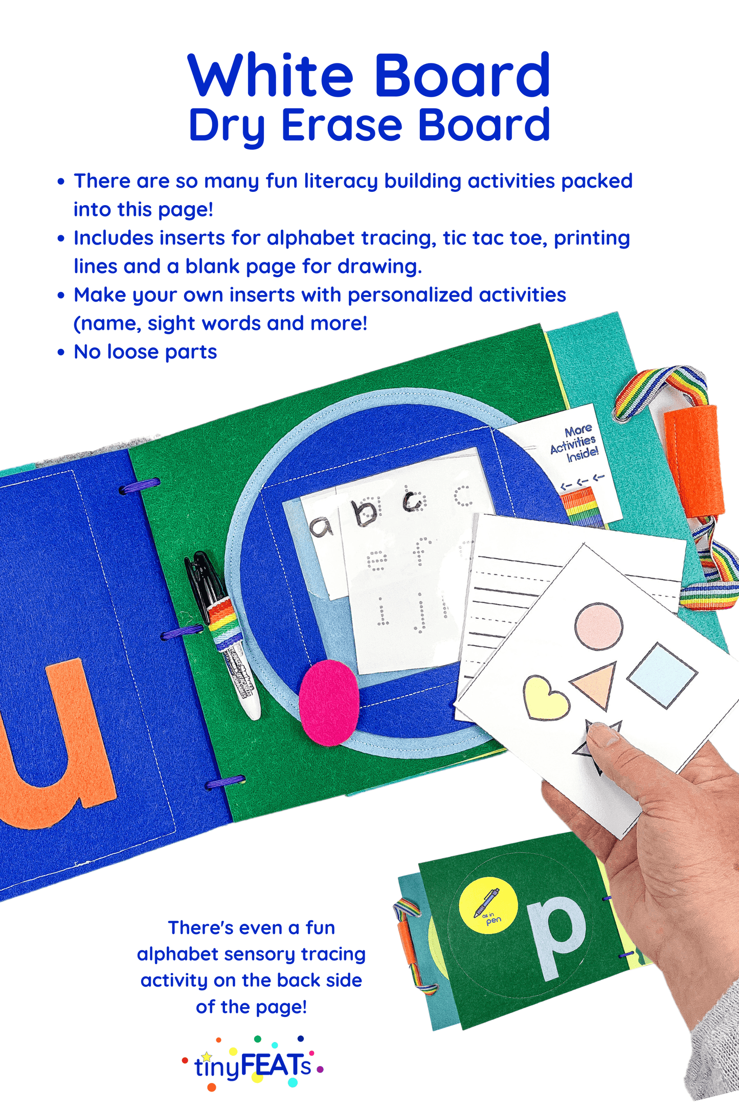 White board quiet book page