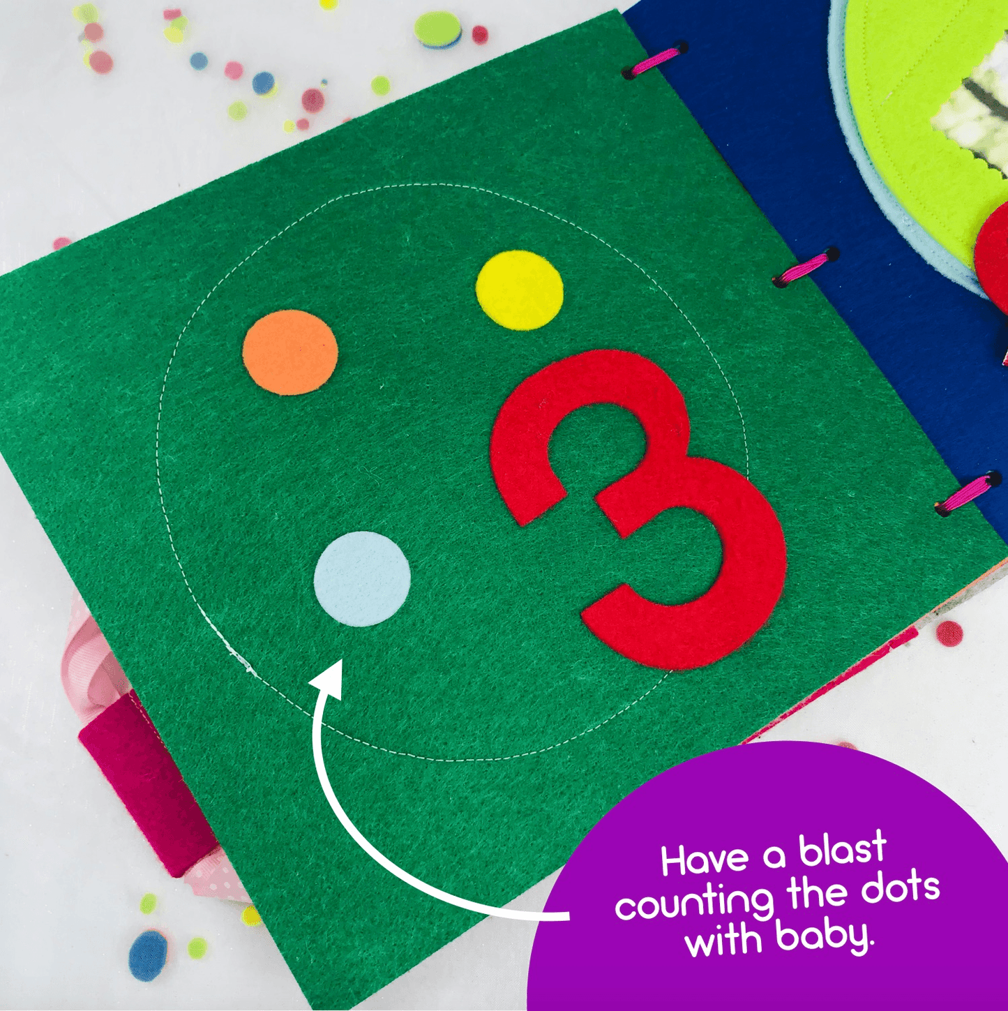 Wooly Sheep Quiet Book Page - tinyfeats