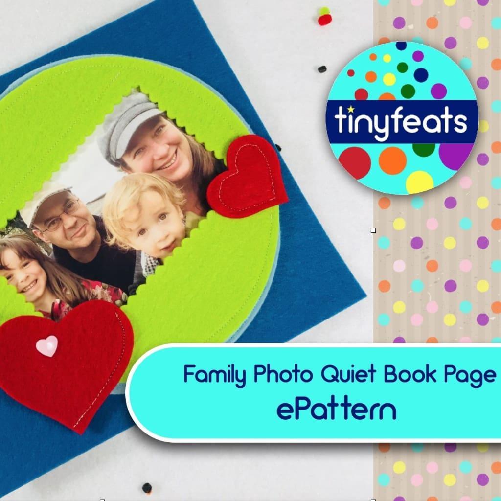 tinyfeats ePattern Family Photo Quiet Book Page Sewing Pattern