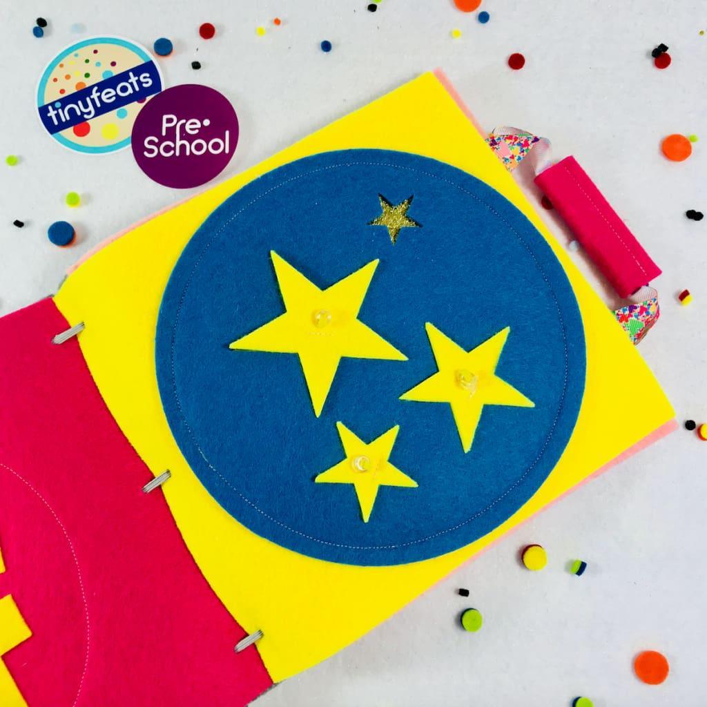 ePattern - Star Puzzle Quiet Book Page Sewing Pattern Pattern