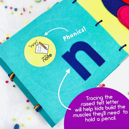 Notebook and Crayons Quiet Book Page - tinyfeats