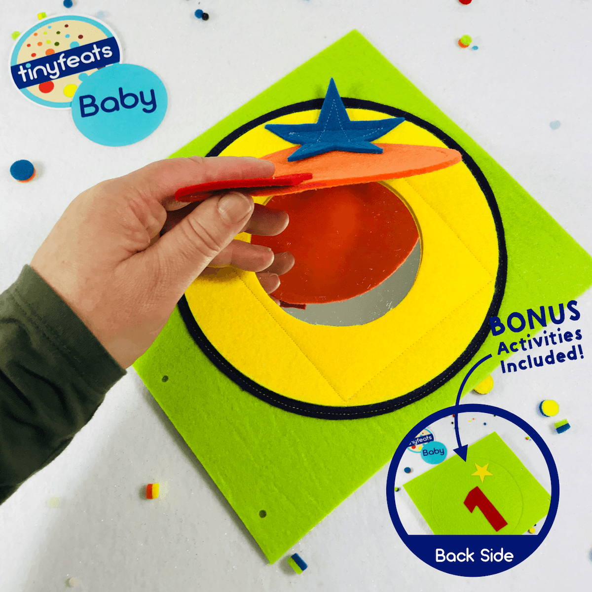 ePattern - Peek a Boo Mirror Quiet Book Page Sewing Pattern - tinyfeats