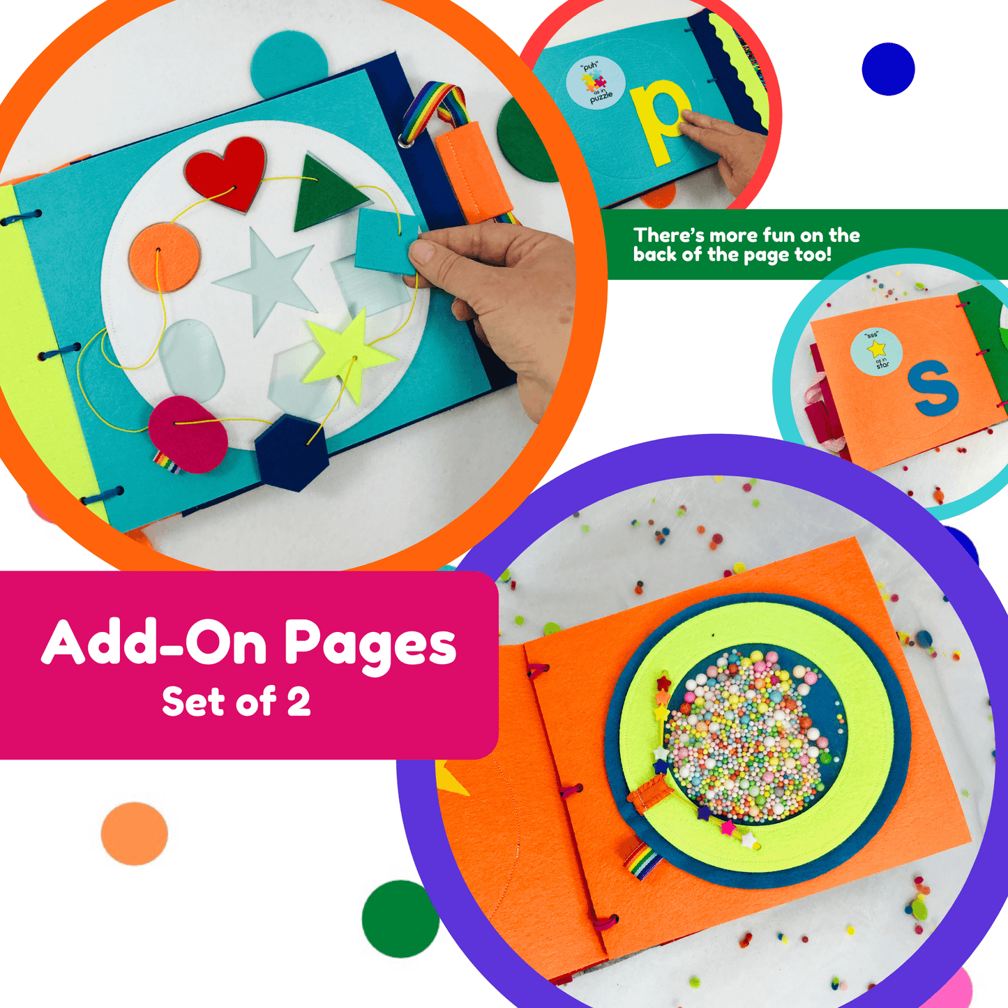 Shapes Puzzle Felt Quiet Book Page - tinyfeats