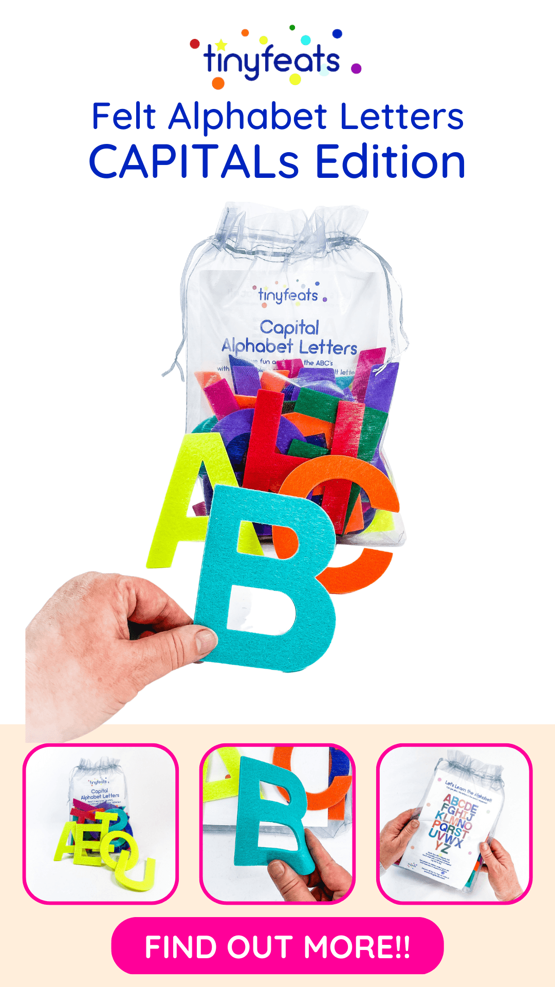 Introducing the CAPITAL Alphabet Letters Set - tinyfeats