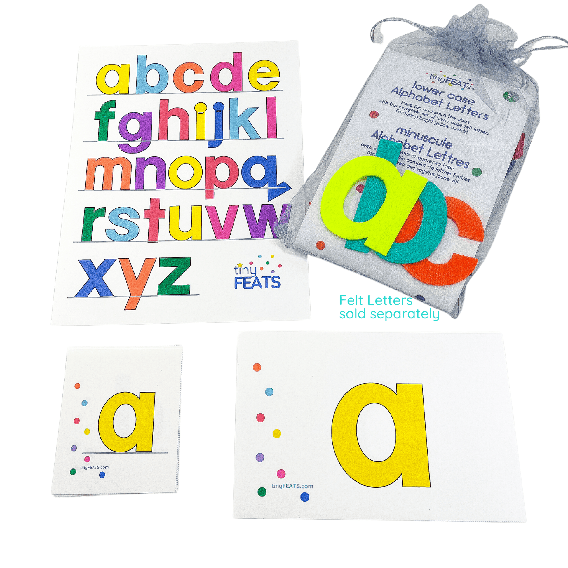 Lower Case Alphabet Flash Cards - tinyfeats