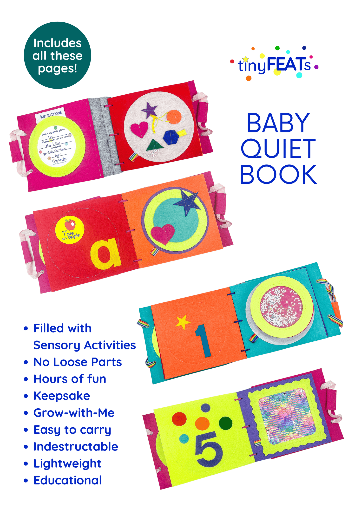 Baby Quiet Book - tinyfeats
