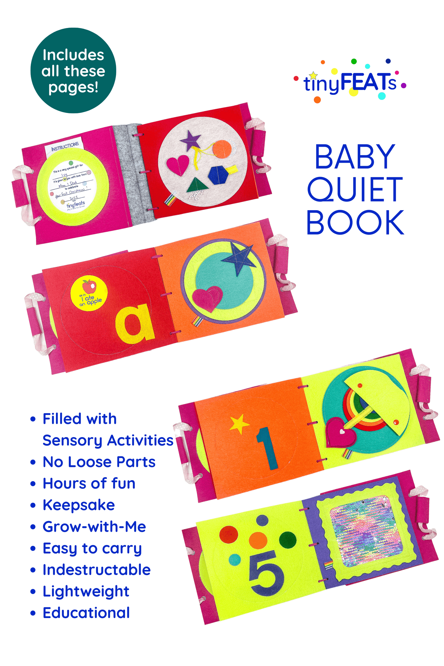 baby quiet book - tinyfeats