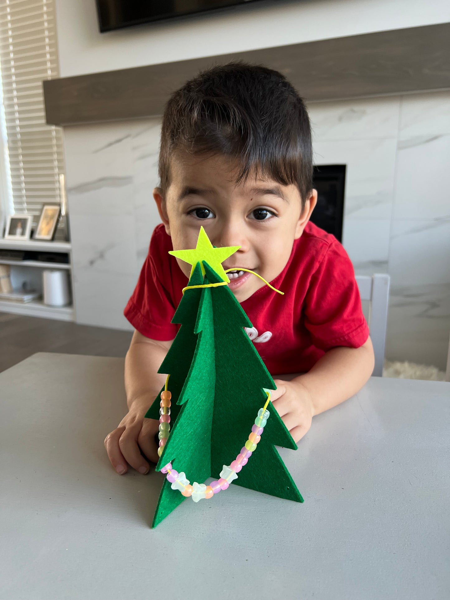 Christmas Tree Beading Activity