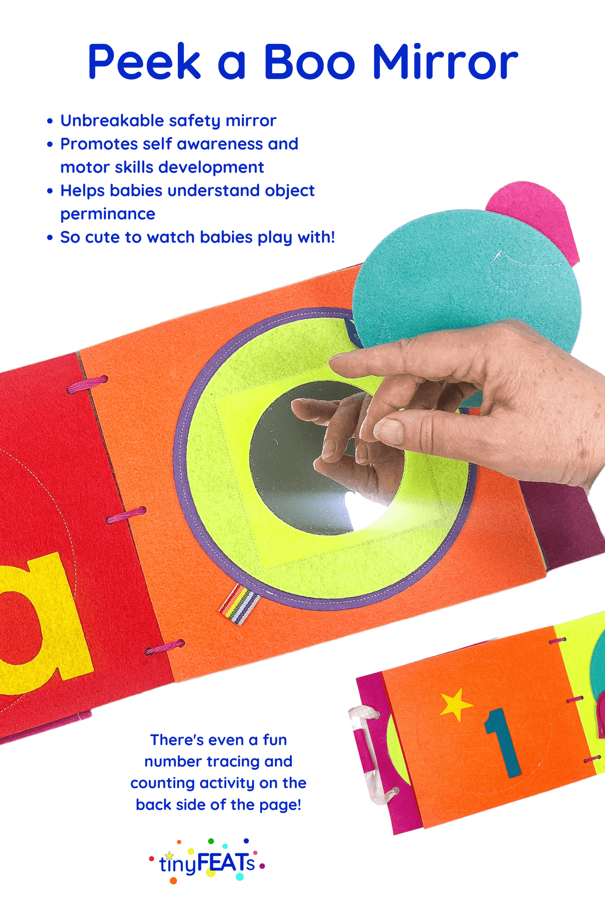 Peek a Boo Mirror Quiet Book Page – tinyfeats