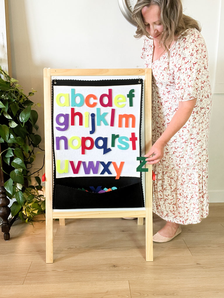 Alphabet Letters and Flannel Board for classroom