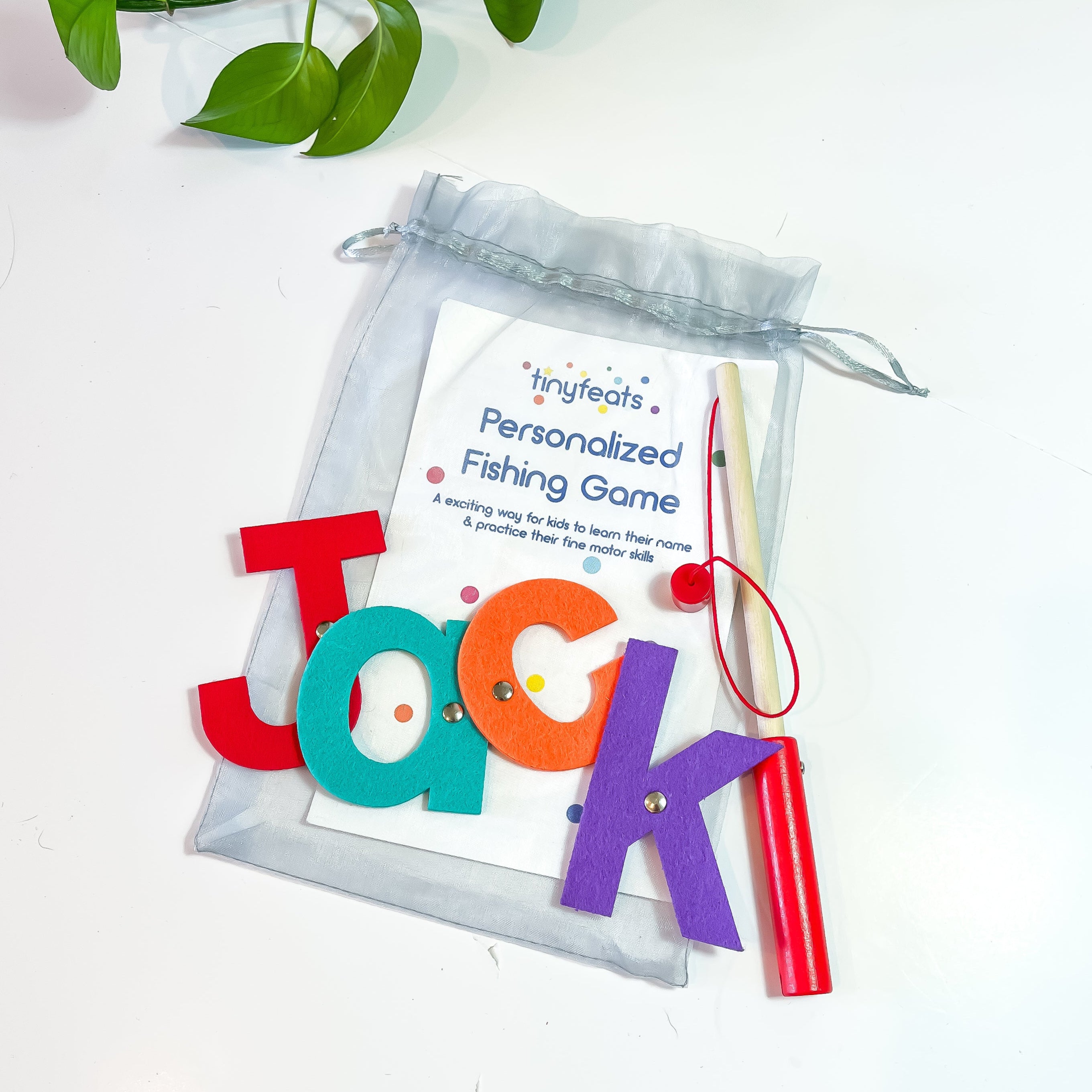 Personalized name letters are a unique birthday gift for preschoolers