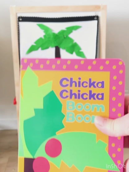 Chicka Chicka Boom Boom Story Set - Felt Alphabet Letters, Coconut Tree and Book