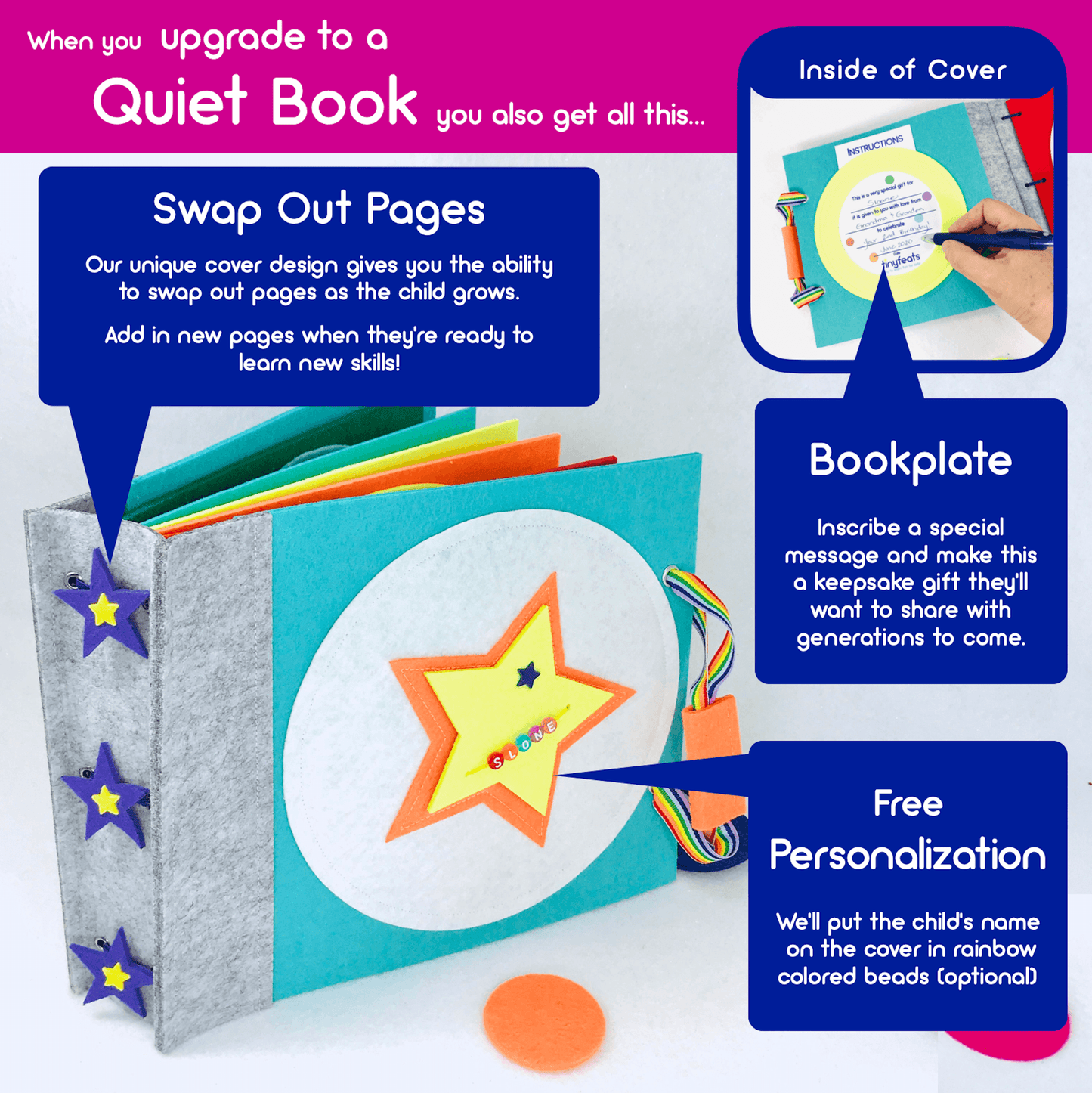 Peek a Boo Mirror Quiet Book Page - tinyfeats