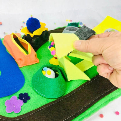 Toy Construction Quiet Book for Digger, Excavator and Dump Truck - tinyfeats