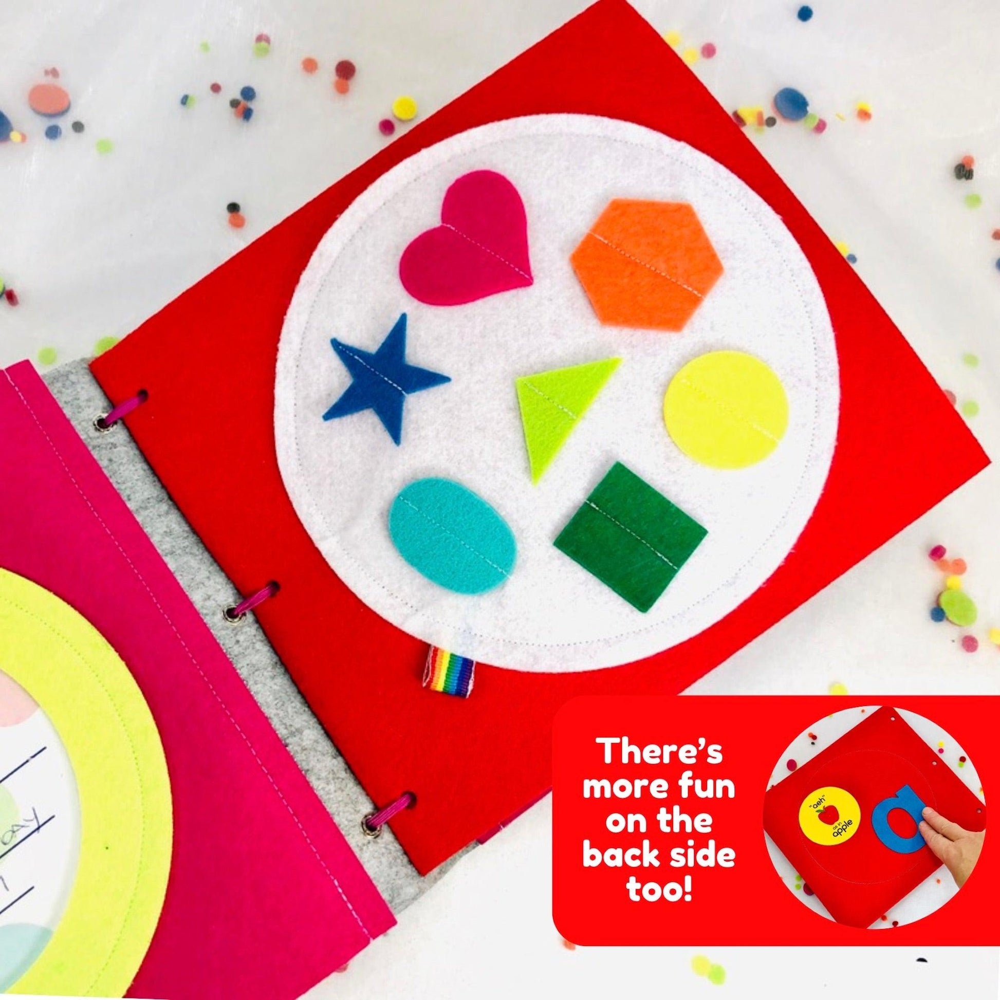 Learn Shapes and Colors Baby Quiet Book Page - tinyfeats