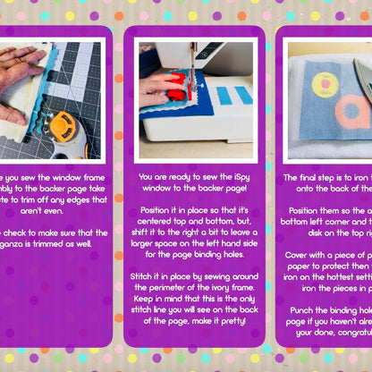ePattern - Peek a Boo Mirror Quiet Book Page Sewing Pattern - tinyfeats