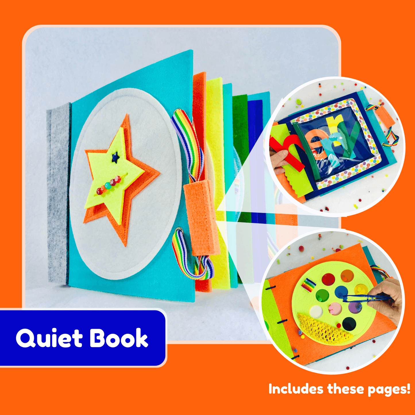 I Can Spell My Name Quiet Book Page - tinyfeats