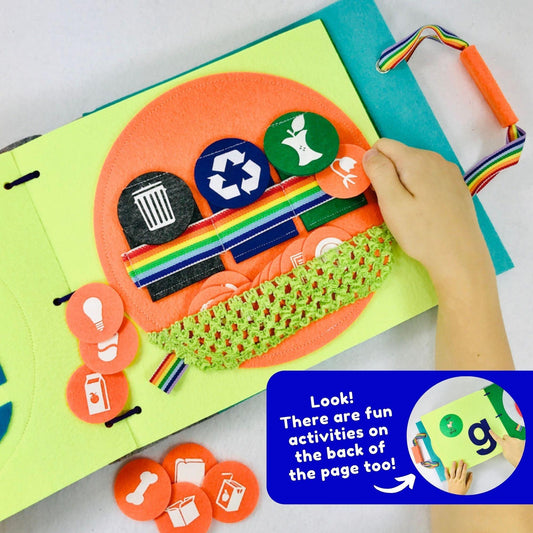 Recycling Quiet Book Page - tinyfeats