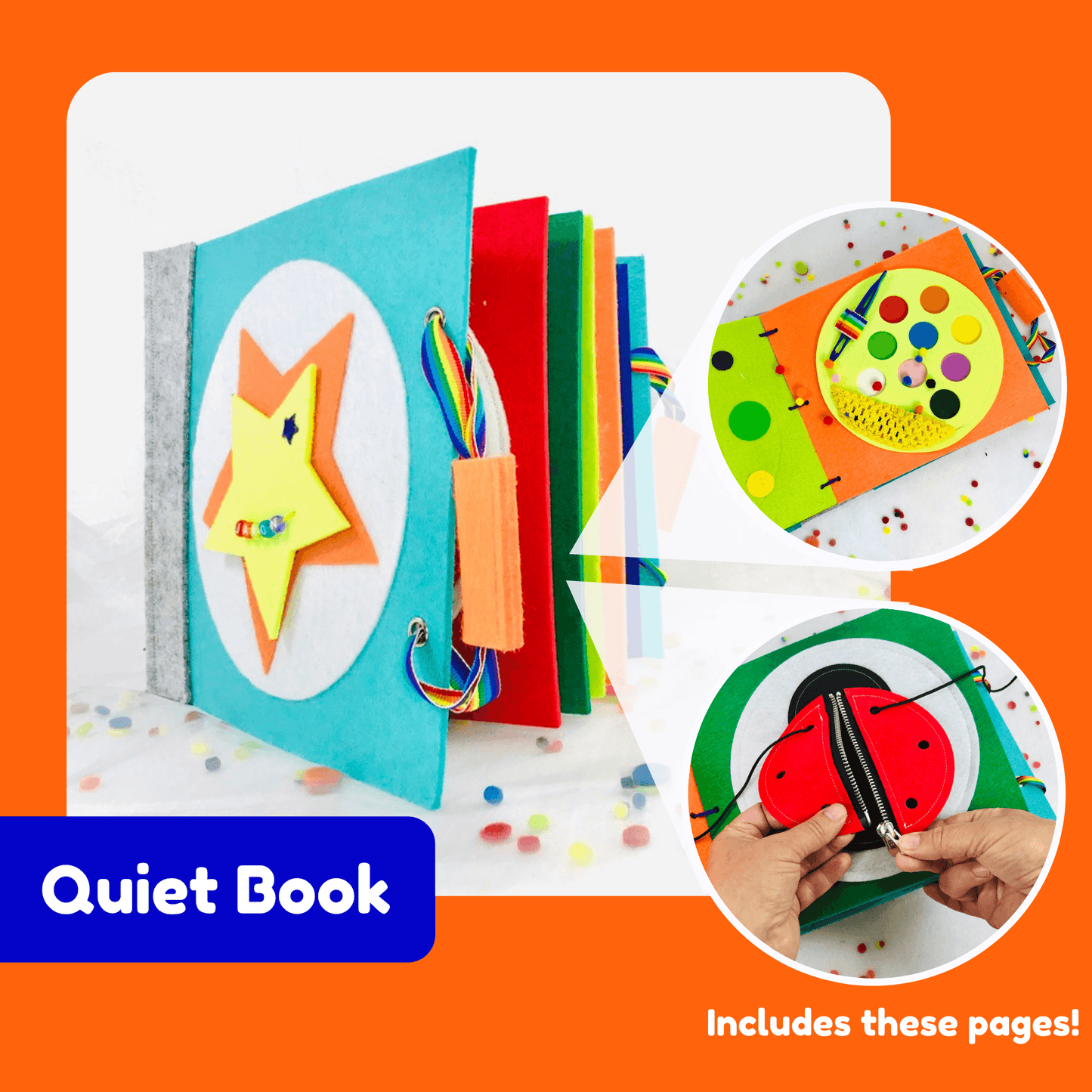 Color Matching Quiet Book Page - tinyfeats