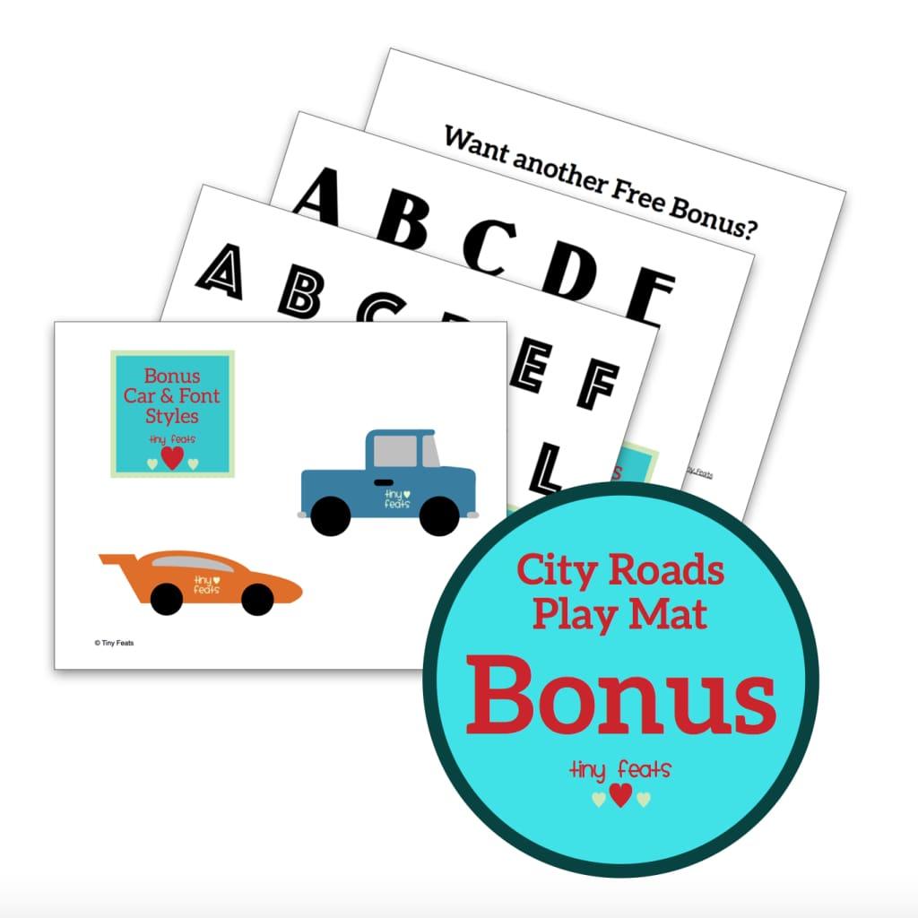 BONUS City Roads Car Activity Mat (Personalization Bonus)