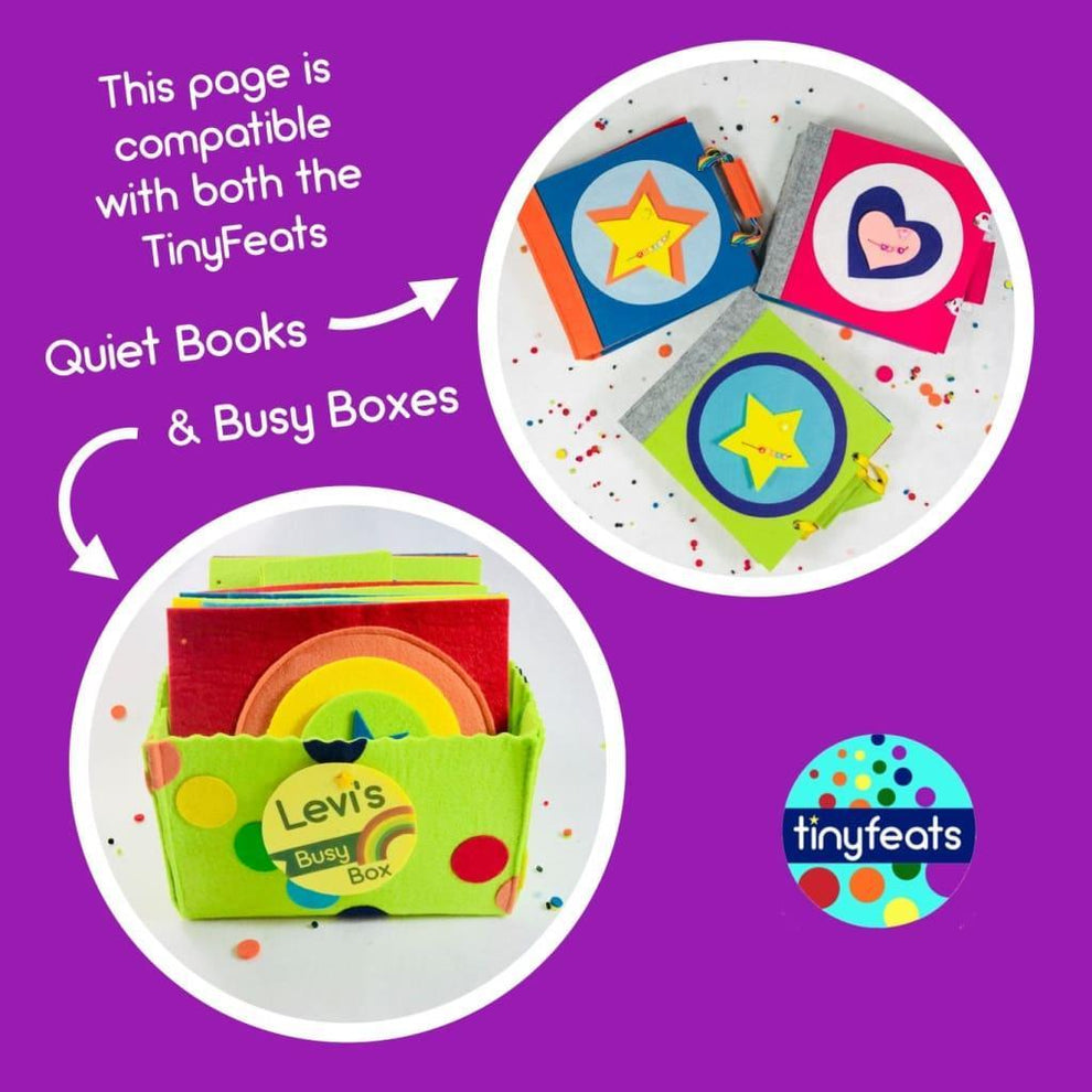 tinyfeats - ePattern - Buckle Button Snap & Zip Book Page Sewing Pattern