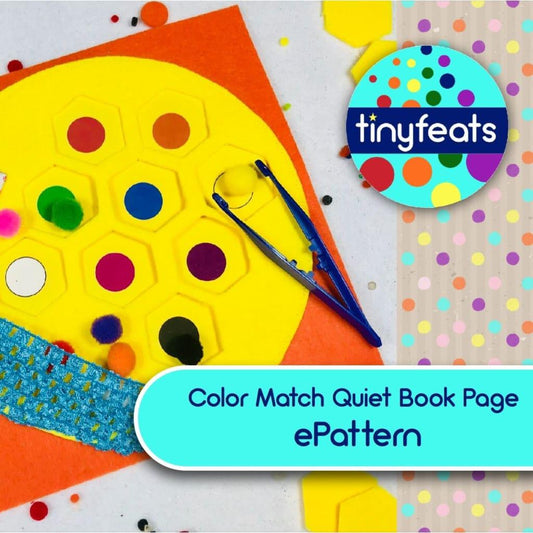 ePattern - Color Match Tweezers Quiet Book Page Sewing Pattern Pattern