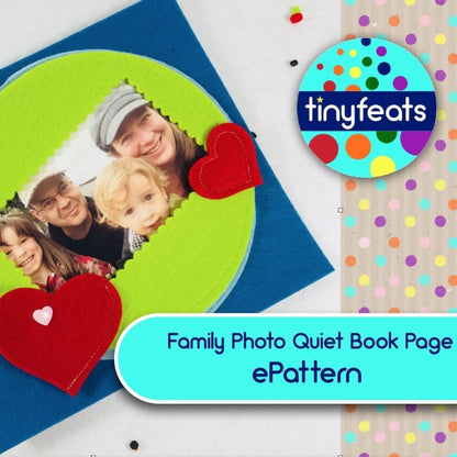 ePattern - Family Photo Quiet Book Page Sewing Pattern Pattern