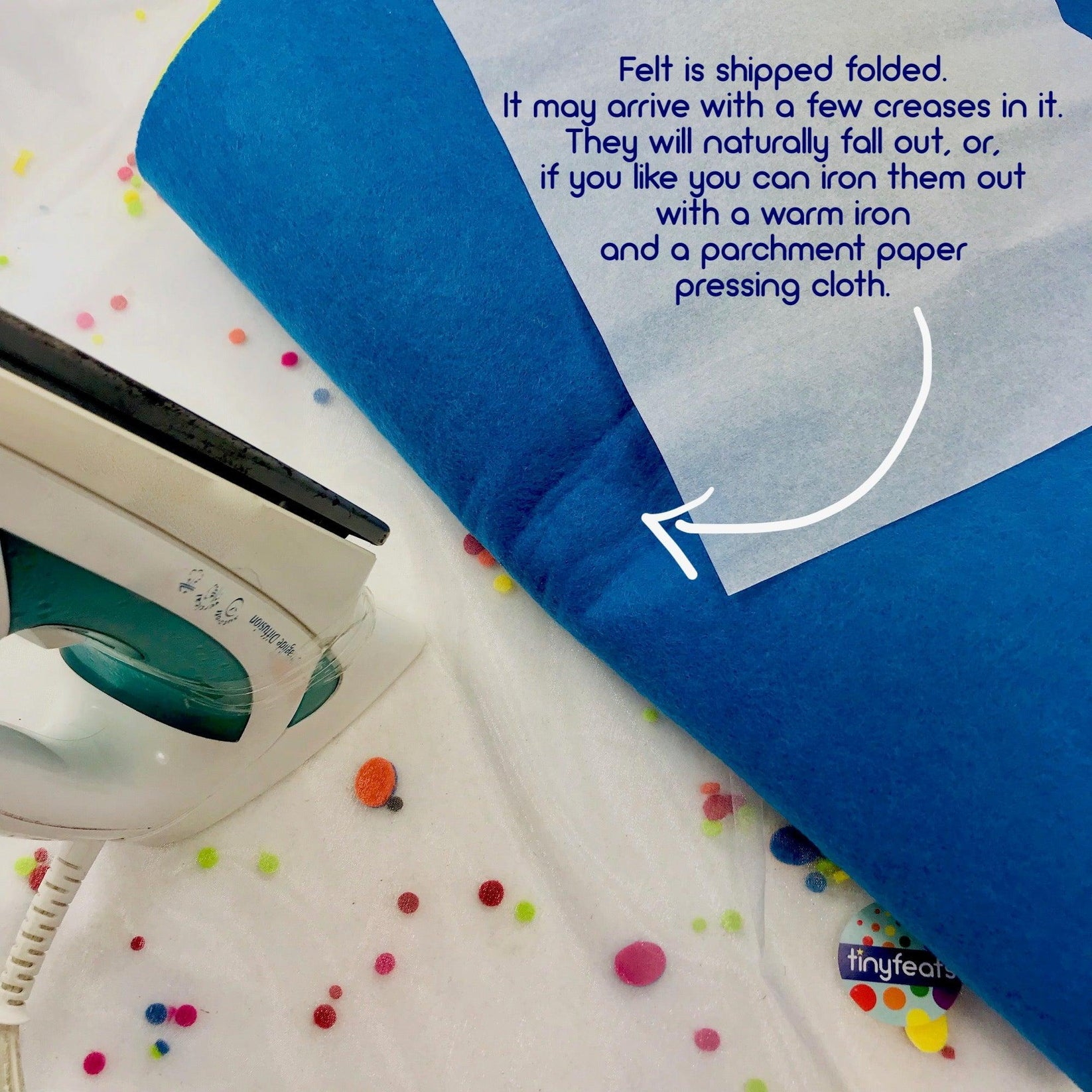 Thick Felt by the Yard 3mm LIGHT GREY HEATHERED Mid Weight Felt tinyfeats