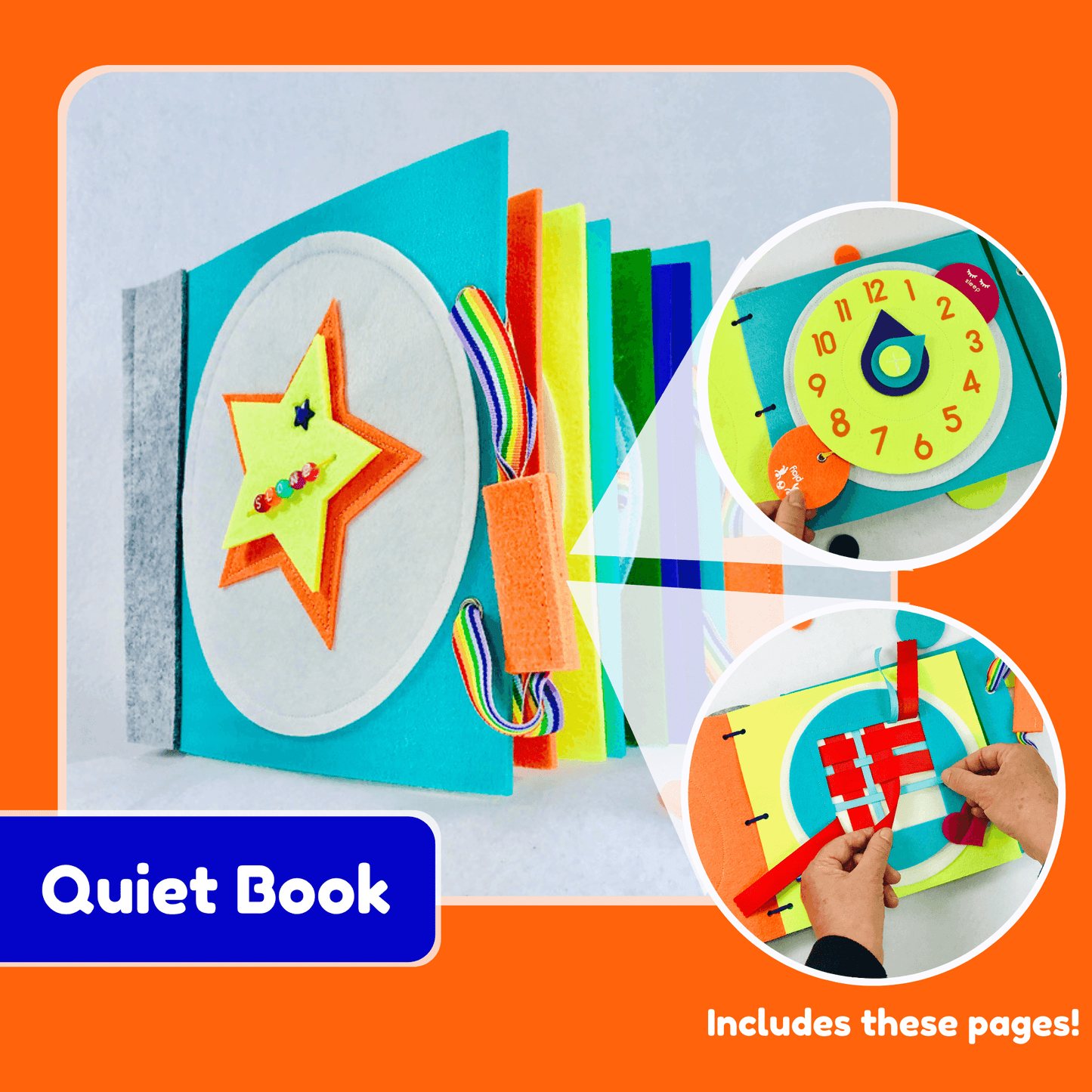 Clock Quiet Book Page - tinyfeats